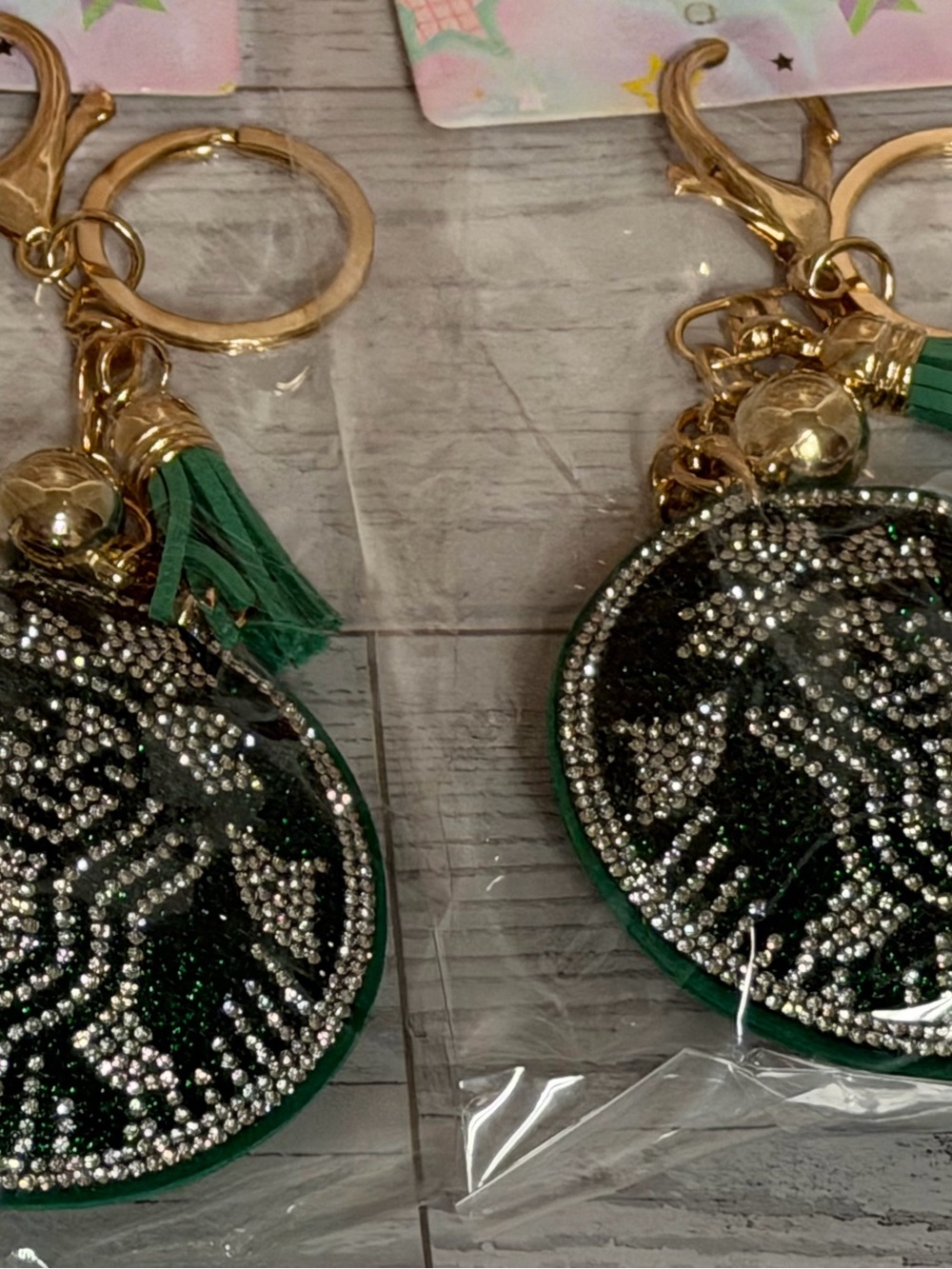 PUFFY 3x BLING-BLING-BLING RHINESTONE STARBIES KEYCHAIN BAG CHARM